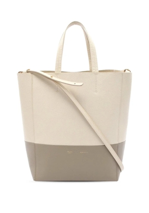 Celine Pre-Owned 2000-2020 Small Bicolor Grained Calfskin Vertical Cabas Tote satchel - Brown