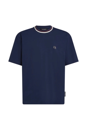 Karl Lagerfeld relaxed striped neck T-shirt - Blue
