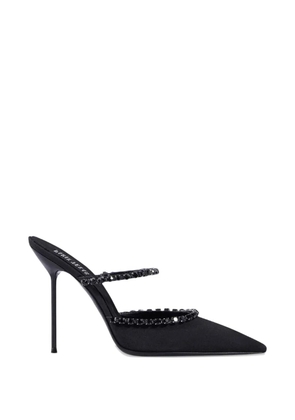 Paris Texas Lidia crystal-embellished pointed mules - Black
