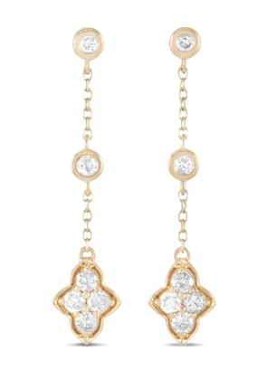 LB Exclusive 14K yellow gold diamond earrings