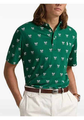 Polo Ralph Lauren racquet-print polo shirt - Green
