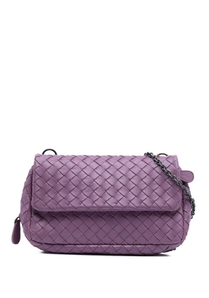 Bottega Veneta Pre-Owned 2012-2025 Mini Nappa Intrecciato Expandable Chain Flap crossbody bag - Purple