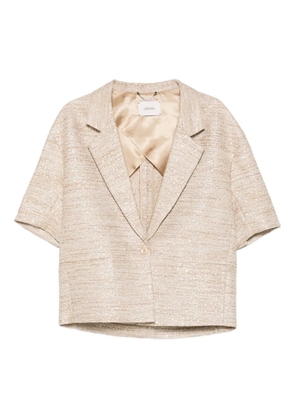 Dorothee Schumacher short-sleeved tweed jacket - Gold