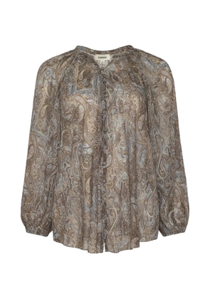 L'Agence Teagan paisley-patterb blouse - Brown