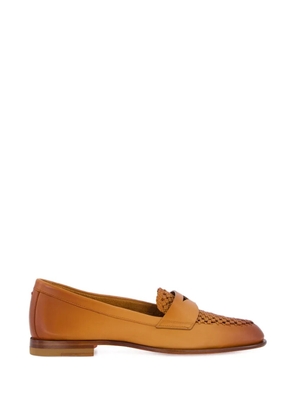 Santoni leather loafers - Brown