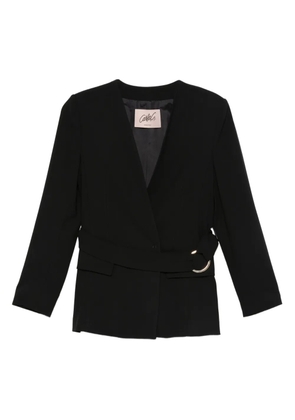 CARLA G. buckle-belted jacket - Black