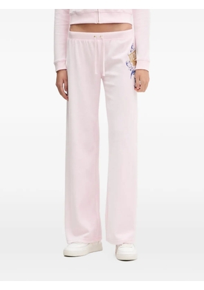 Juicy Couture side-graphic drawstring-waist track pants - Pink