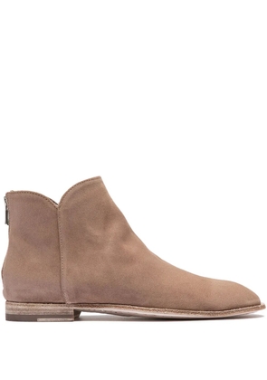 Officine Creative Solitude zip-detail suede boots - Brown