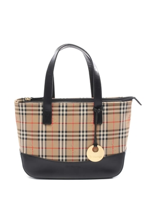 Burberry Pre-Owned 2010's Nova check leather tote bag - Neutrals