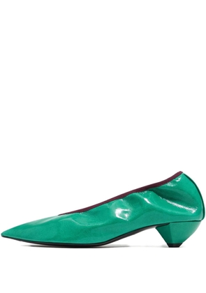 Bimba y Lola pointed-toe small-heel pumps - Green