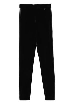 NISSA high-waisted velvet trousers - Black
