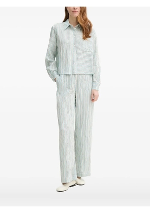 Marc O'Polo striped panelled shirt - Blue