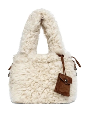 BIGARDINI Ileana shearling tote bag - Neutrals