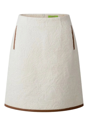 Shanghai Tang floral-embroidery skirt - White