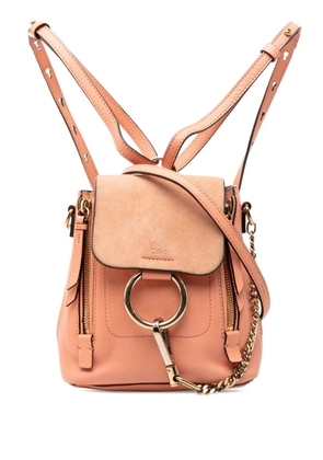 Chloé Pre-Owned 2018 Mini Calfskin and Suede Faye backpack - Pink