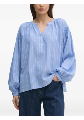 Mos Mosh striped V-neck blouse - Blue