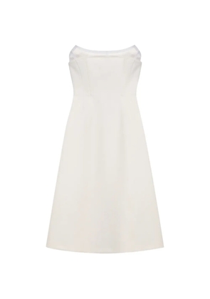 Blumarine shaped-neck midi dress - White