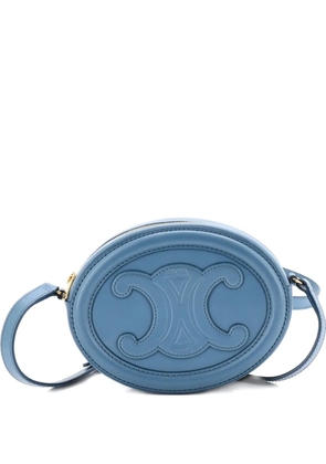 Celine Pre-Owned Triomphe Oval Leather Mini crossbody bag - Blue
