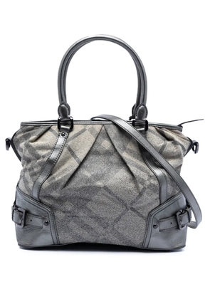 Burberry Pre-Owned 2000-2017 Glitter Smoke Check Canvas Check satchel - Silver