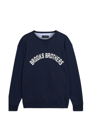 Brooks Brothers crew-neck logo-print sweatshirt - Blue