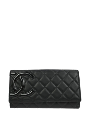 CHANEL Pre-Owned 2011 quilted long wallet - Black