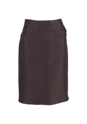 Bottega Veneta Pre-Owned cotton pencil skirt - Grey
