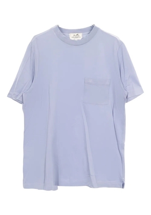 Hermès Pre-Owned 2000s embroidered pocket T-shirt - Blue