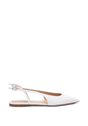 Casadei Dancer ankle strap flat pumps - White