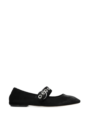 Aeyde eyelet uma flat pumps - Black