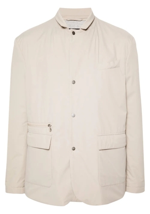 Kiton notched-collar padded jacket - Neutrals