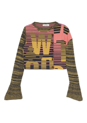 Vivienne Westwood Bruno button-up letter cardigan - Pink