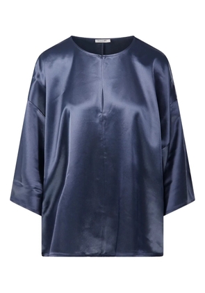 By Malene Birger Cicie satin-effect oversized top - Blue