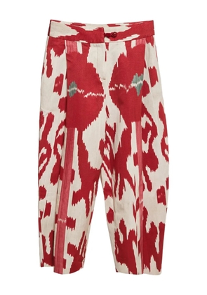 Emporio Armani Pre-Owned ikat-print trousers - Red