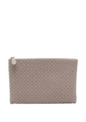 Bottega Veneta Pre-Owned 2010s intrecciato leather clutch bag - Neutrals