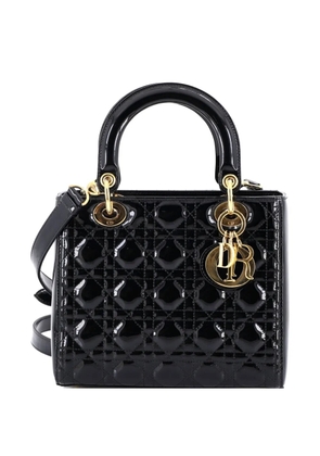 Christian Dior Pre-Owned Lady Dior Bag Cannage Quilt Patent Medium satchel - Black