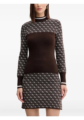 GUESS USA patterned long-sleeve sweatshirt - Brown