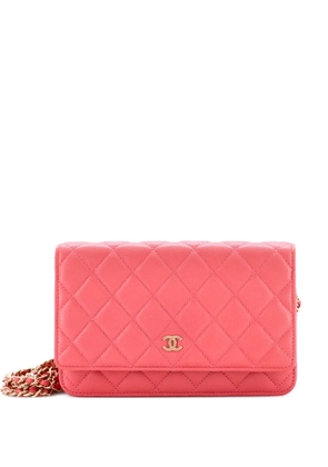 CHANEL Pre-Owned Wallet on Chain Quilted Caviar crossbody bag - Pink