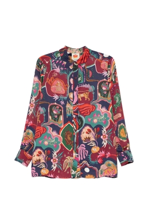 FARM Rio floral print shir- - Blue