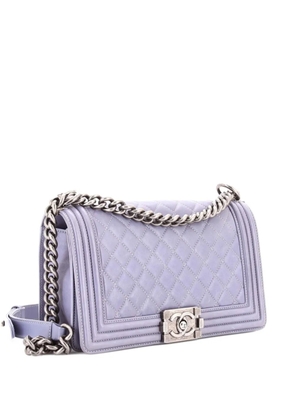 CHANEL Pre-Owned Boy Flap Bag Quilted Lambskin Old Medium shoulder bag - Blue