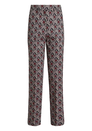 ETRO jacquard cigarette trousers - Black