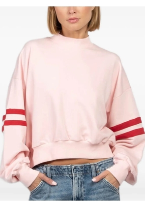 FREEDÉR 1.26 Retro stripe-sleeve sweatshirt - Pink