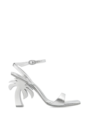 Palm Angels palm tree heels sandals - Silver