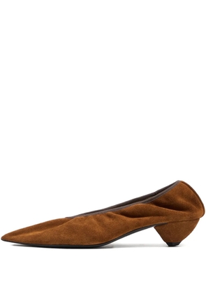 Bimba y Lola suede pointed-toe pumps - Brown