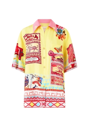 Camilla pocket collage oversized shirt - Yellow