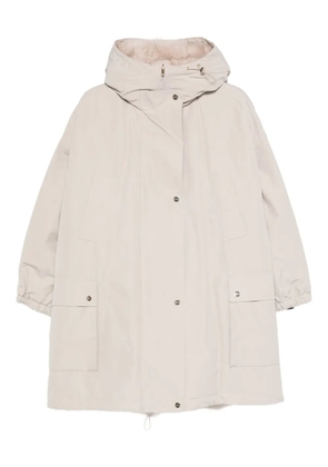 Max Mara Studio flap-pocket hooded coat - Neutrals