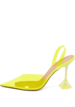 Amina Muaddi pre-owned 105mm Holli Glass pumps - Yellow