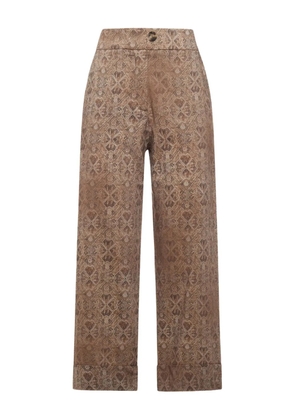 Pierre-Louis Mascia geometric-pattern trousers - Neutrals