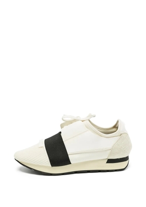 Balenciaga Pre-Owned runner leather trainers - Neutrals
