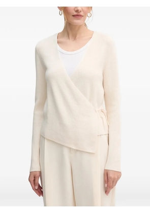 OUI wrap-tie cardigan - White