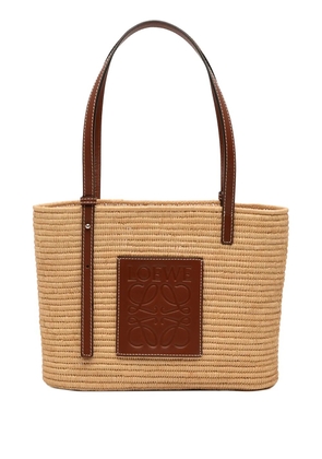 Loewe Pre-Owned 2021 Small Raffia Square Basket Bag tote bag - Brown